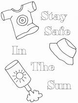 Coloring Safety Pages Sun Safe Stay Signs Print Sign Popular Coloringhome sketch template