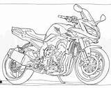 Motorcycle Harley Davidson Coloring Colouring Yamaha Coloriage Adult Etsy Fz Pages Moto Illustration Disimpan Dari sketch template