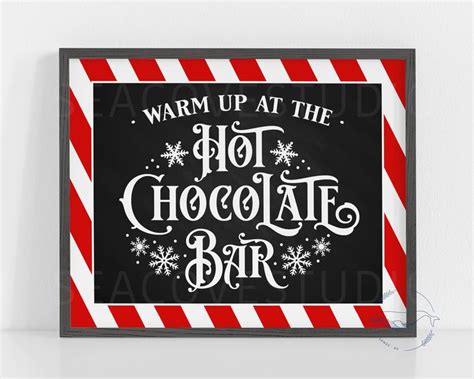 hot chocolate bar sign warm    hot chocolate bar christmas