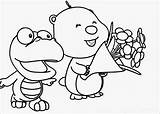 Pororo Coloring Pages Penguin Tiny Racing Adventure Story Loopy Dragon sketch template