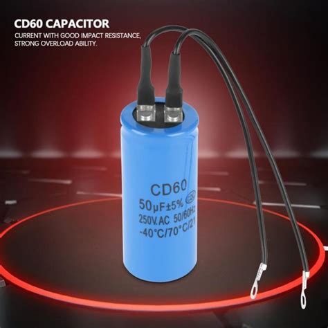 pc cd run capacitor run capacitor  wire lead  ac uf hz  motor air