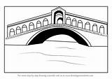 Bridge Rialto Drawing Draw Step Bridges Tutorials Architecture Tutorial sketch template