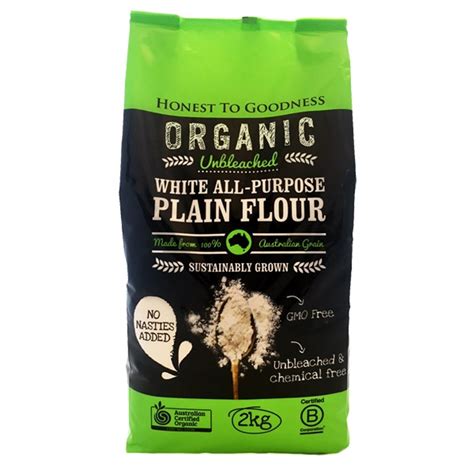organic unbleached white  purpose plain flour kg honest  goodness
