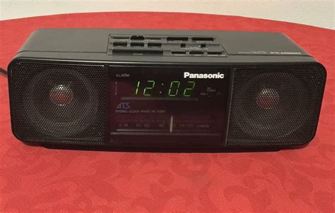 vintage panasonic stereo amfm alarm clock radio rc  aux etsy