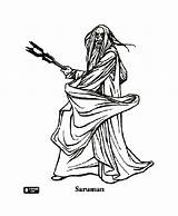 Seigneur Anneaux Saruman Sauron Coloriages Magicien Ténébreux Traître Solde Imprimer Dala sketch template