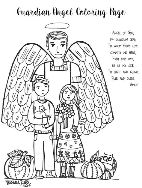 paper dali feast day   guardian angels  coloring page