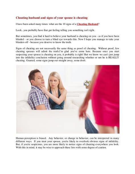 Cheating Husband And Signs Of Your Spouse Is Cheating