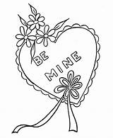 Coloring Pages Valentine Hearts Valentines Color Kids Mine Heart Printable Drawing Holiday Teachers Child Happy Honkingdonkey Library Clipart Print Printing sketch template