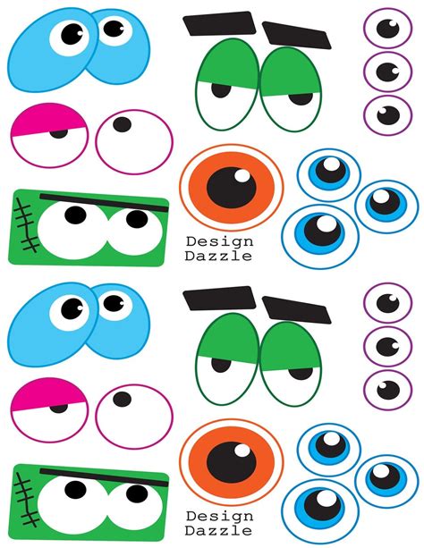 printable eyes  crafts