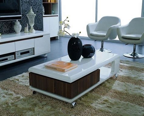 nino modern white  walnut coffee table  star modern furniture