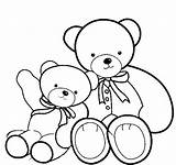 Coloring Big Teddy Bear Pages Bears Drawing Kids Build Colouring Little Two Printable Small Clipart Emo Line Toy Box Lineart sketch template