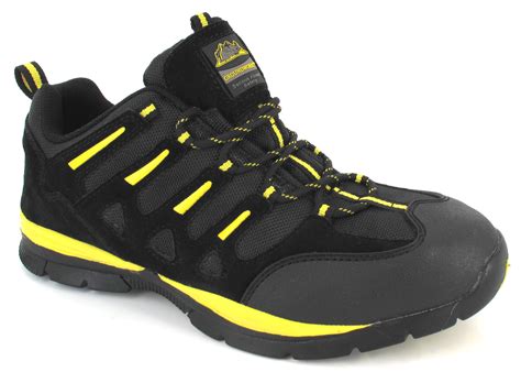 mens lightweight  safety steel toe cap work trainers boots shoes uk