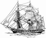 Galleon Ship Drawing Getdrawings Frigate sketch template