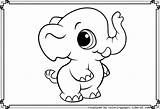 Elephant Coloring Cute Pages Baby Printable Color Ears Indian Kids Print Getcolorings Getdrawings Colorings sketch template