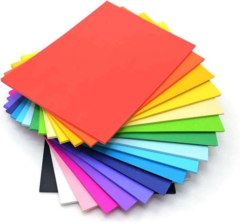 size assorted colored paper sheets art craft paper kidivo
