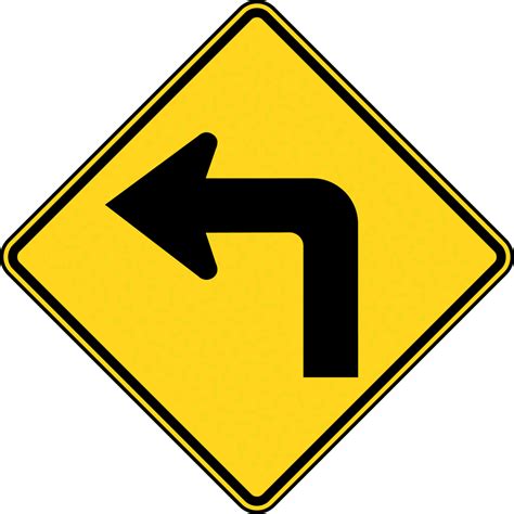 left turn color clipart