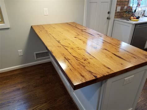 maintaining   wood slab kitchen countertops