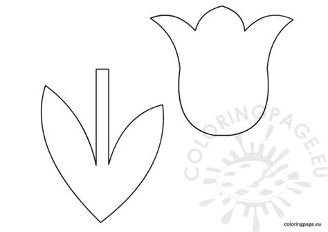 tulip template  kids coloring page
