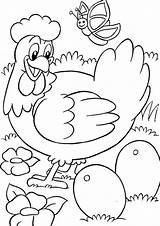 Coloring Easter Pages Chicken Choose Board Easy Print sketch template