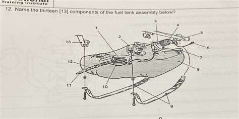 solved training institute    thirteen  components   fuel tank assembly