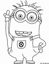 Pages Coloring Banana Minions Despicable Cute Minion Getcolorings sketch template