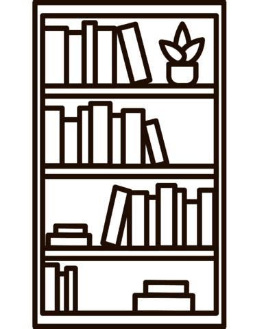 bookshelf coloring page  printable coloring pages