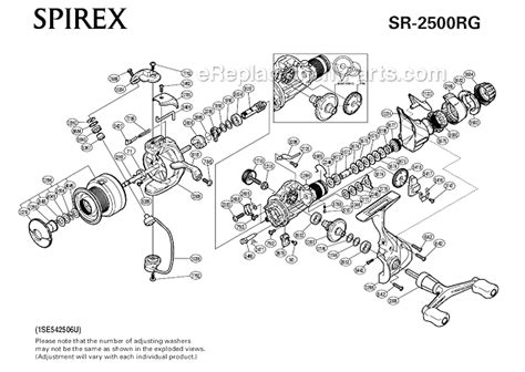 shimano sr rg parts list  diagram ereplacementpartscom