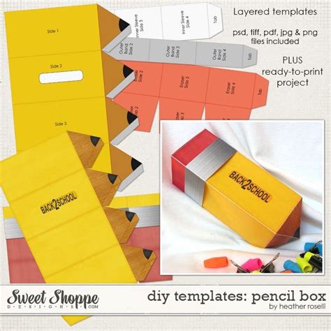 diy printable templates pencil box  heather roselli paper doll