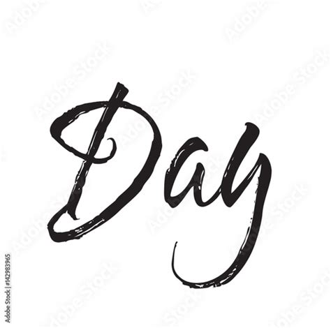 day text design vector calligraphy usable  background stock