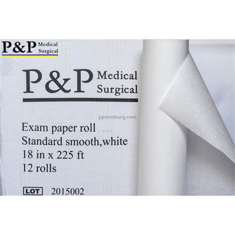 disposable medical exam table paper standard crepe white  smooth