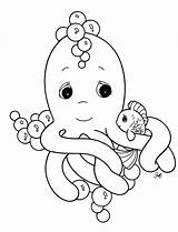 Coloring Precious Moments Pages Animals Printable Octopus Sea Drawings Christian Animal Kids Print Color Easy Web Little Bubakids Google Sheets sketch template