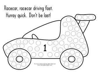 art ideas  racecar theme ra learning printables   dot