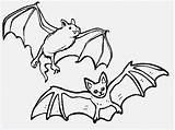 Bats Coloring Halloween Pages sketch template