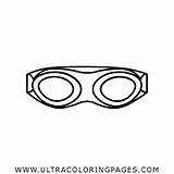 Coloring Goggles sketch template