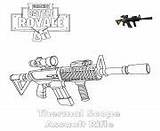 Fortnite Coloring Pages Assault Rifle Scope Print Printable Thermal sketch template