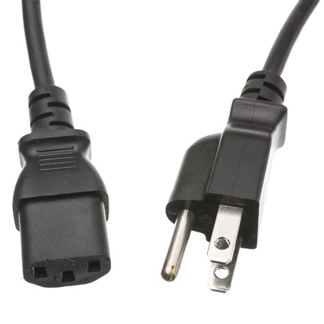 power cord nemap   ul black awg  compatible cable