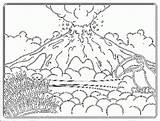 Volcano Coloringhome Volcanoes Lava Getdrawings Kilauea Ant sketch template
