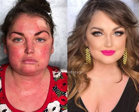 Before And After Photos Show Women With And Without Makeup
