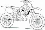 Motorbike Motocross Colorir sketch template