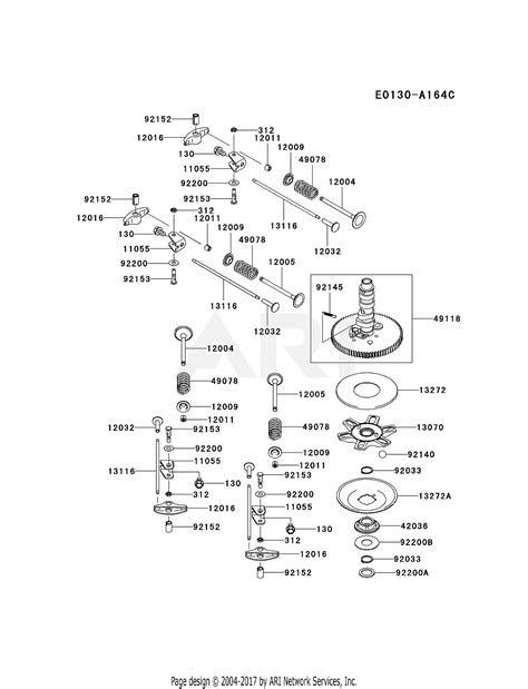 kawasaki fxv   stroke engine fxv parts diagram  valvecamshaft