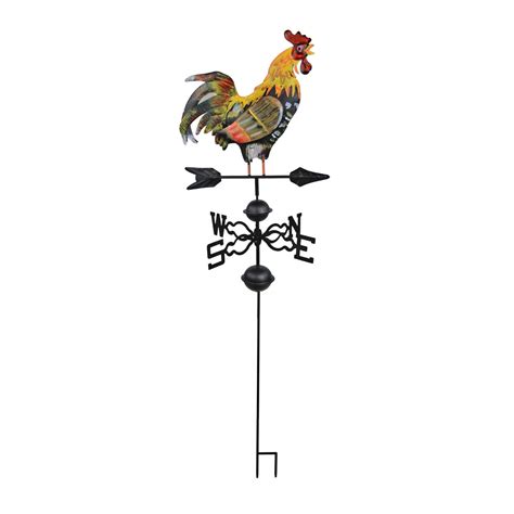 buy hgc   metal weather vane  garden decor farmhouse decorative  rooster ornament