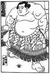 Sumo Coloring Wrestler Japanese Print Culture Pages Book Choose Board sketch template
