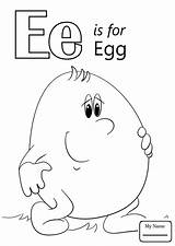 Letter Coloring Egg Pages Alphabet Preschool Elephant Printable Super Activities Kindergarten Writing Drawing Craft Abc Crafts Popular Words sketch template