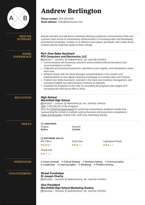 sample basic resume template