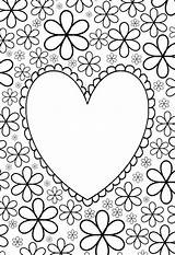 Kleurplaat Kleurplaten Hartjes Valentijnsdag Mandela Pixabay Topkleurplaat sketch template