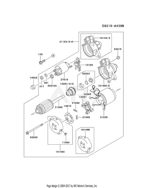kawasaki fdd   stroke engine fdd parts diagram  starter