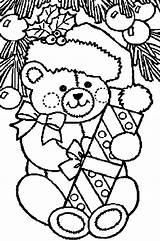 Christmas Coloring Bear Pages Printable Colouring Bears Adult Cute Kids Hard Kerst Coloringpages1001 Choose Board sketch template