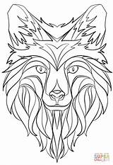 Abstract Coloring Pages Animal Fox Animals Color Printable Supercoloring Drawing sketch template