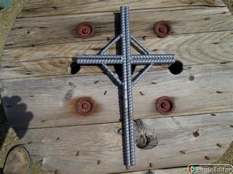rebar cross   celtic inspired pattern    silver