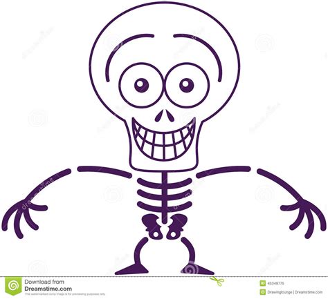 funny halloween skeleton grinning while feeling